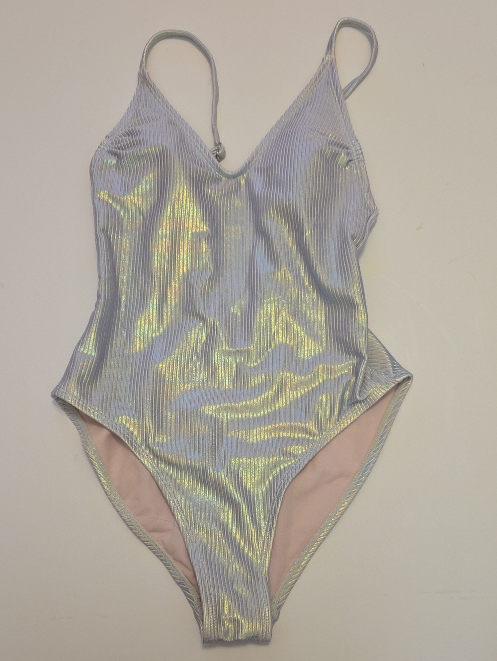 Xhilaration Iridescent Light Purple One-Piece Swimsuit